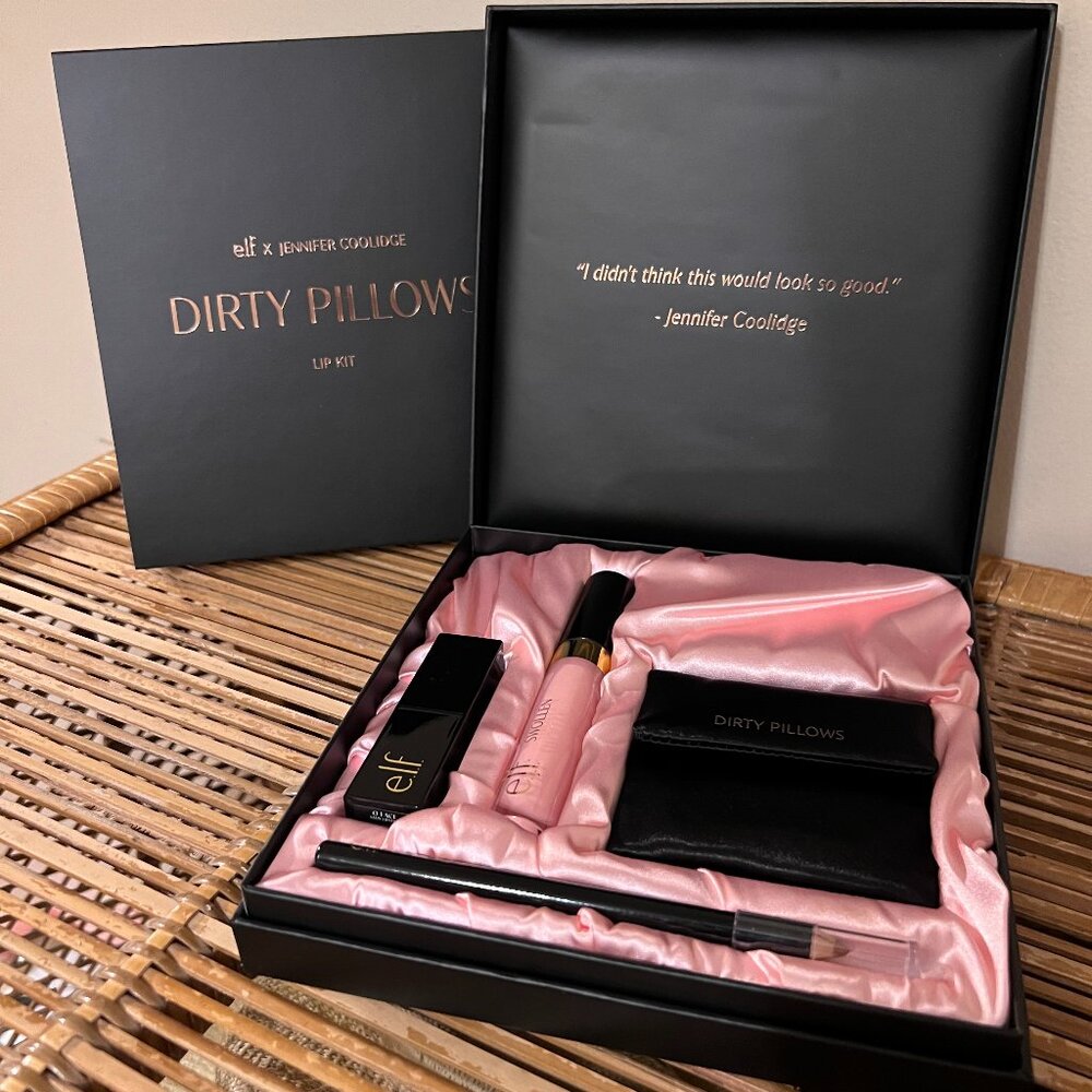 NEW elf x Jennifer Coolidge Dirty Pillows complete lip kit unopened lipstick